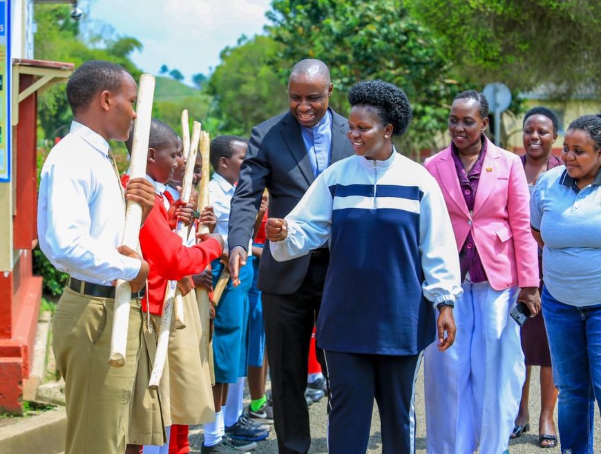 Commissioner Saku Lectures 915 Trainees on Patriotism and Mindset Change at Nyakasura School